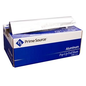 9x10.75 Prime Source Aluminum Foil Pop Up Sheets, 500/bx