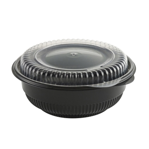 Incredi-Bowl Polypropylene Bowl with Lid, Black, 1/CS/250