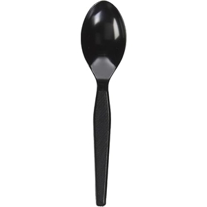 Empress Heavy Weight Teaspoon Polypro Black Dense Pack 1000/cs