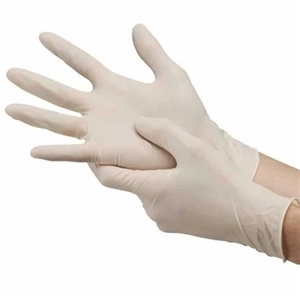 Large Prime Source Basics Latex Glove, White, 10/100