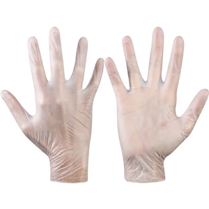 Prime Source Basics Vinyl Powder Free Glove, Clear, Small 1000/cs