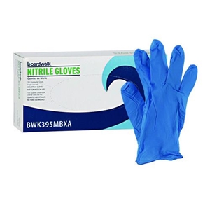 Medium Nitrile Gloves Blue Boardwalk Disposable Powder-Free, 5 mil, 1,000/ct