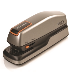 Swingline Optima Grip Electric Stapler, 20-Sheet Capacity, Black/silver