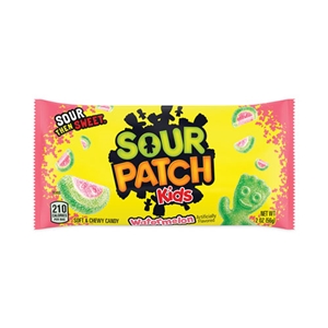 SourPatch Chewy Candy, Watermelon, 2 oz Bags, 24/Carton