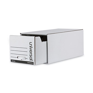 Universal Economy Storage Drawer Files, Letter Files, White, 6/carton