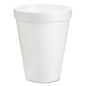 6oz 6J6 Dart Foam Drink Cups, White, 25/bag, 40 Bags/ct