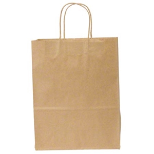 Duro 10x5x13 Missy 60# Basis Twist Handle Bag Kraft 250/cs