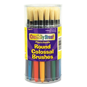 Creativity Colossal Brush, Natural Bristle, Round Profile, 30/set