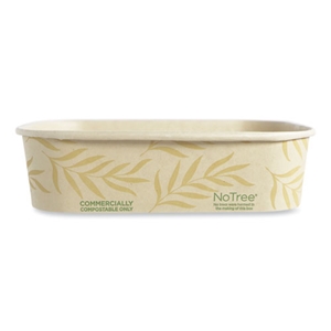 16oz World Cent No Tree Rectangular Containers, 4.7 x 6.8 x 1.6, Natural, Sugarcane, 300/Carton