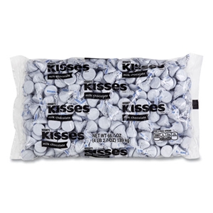 Hershey's KISSES, Milk Chocolate, White Wrappers, 66.7 oz Bag