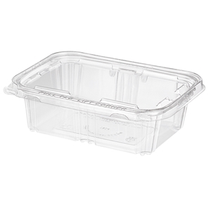 Safe-T-Fresh PETE TS24 Tear Strip Hinged Deli Tub, Clear, 24 oz 200/CS