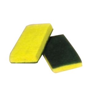 Medium Duty Cellulose Scrubbing Sponge, Yellow; Green, 6.25" x 3.25", 1/CS/20