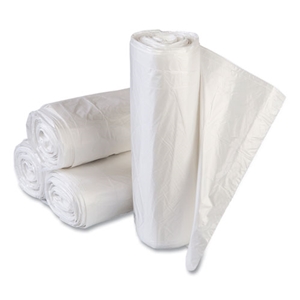 Inteplast High-Density Commercial Can Liner Value Pack, 60 gal, 14 mic, 43" x 46", Clear, Interleaved Roll, 25 Bags/Roll, 8 Rolls/CT