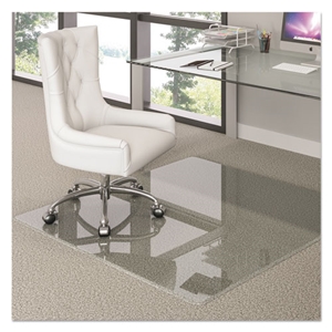 deflect-o Premium Glass All Day Use Chair Mat - All Floor Types, 36 X 46, Rectangular, Clear