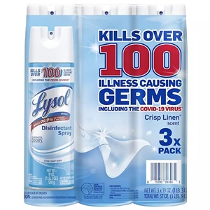 Lysol Disinfectant Spray, Crisp Linen 19 oz., 3 pk