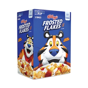 Kellogg's Frosted Flakes Breakfast Cereal, 61.9 oz Bag, 2 Bags/Box