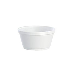 8oz Dart J-Cup EPS Squat Food Container, White 1000/cs