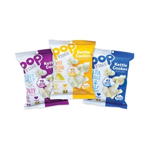 popTime Kettle Cooked Popcorn Variety Pack, Assorted Flavors, 1 oz Bag, 24/Carton