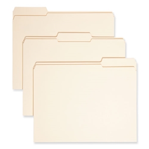 Smead Expandable Heavyweight File Folders, 1/3-Cut Tabs: Assorted, Letter Size, 1.5" Expansion, Manila, 50/Box