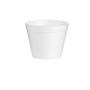 24oz J Cup EPS Squat Container, White, 1/CS/500 20/25