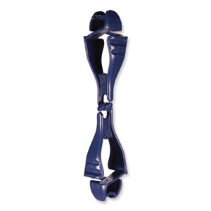 ergodyne Squids 3400MD Metal Detectable Dual Clip Glove Clip Holder, 1 x 1 x 6.5, Acetal Copolymer, Deep Blue