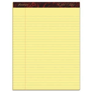 Ampad Gold Fibre Quality Writing Pads, Wide/legal Rule, 50 Canary-Yellow 8.5 X 11.75 Sheets, Dozen