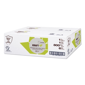 Papernet Heavenly Soft Hardwound Paper Towel, Kraft, 1-Ply, 7.8" x 800 ft, Brown, 6 Rolls/Carton
