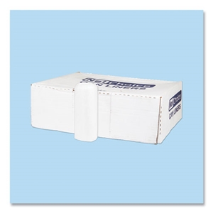 High-Density Commercial Can Liners, 45 gal, 12 mic, 40" x 48", Clear, Interleaved Roll, 25 Bags/Roll, 10 Rolls/Carton