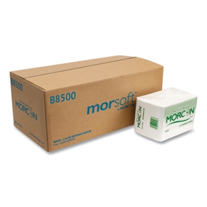 Morcon Beverage Napkins, 9x9, 1-ply, White, 4000/cs