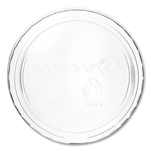 Vegware Portion Pot Lids, Compostable, Fits 2 oz to 4 oz Portion Pots, Clear, 2,000/Carton