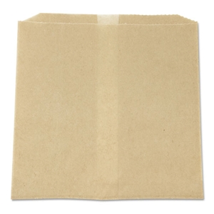 HOSPECO Waxed Napkin Liners for Most Swing-Top Type Receptacles , 8.5" x 7" x 8", Brown, 500/Carton
