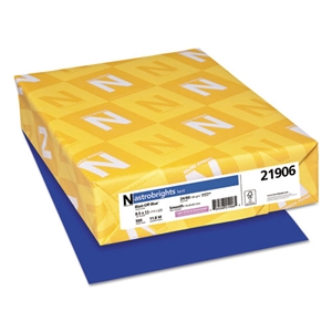 ASTROBRITE Color Paper, 24 lb Bond Weight, 8.5 x 11, Blast-Off Blue, 500/Ream