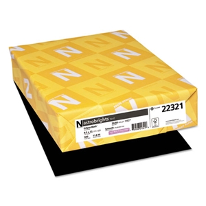 ASTROBRITE Color Paper, 24 lb Bond Weight, 8.5 x 11, Eclipse Black, 500/Ream