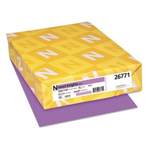 Neenah Exact Brights Paper, 20 lb Bond Weight, 8.5 x 11, Bright Purple, 500/Ream