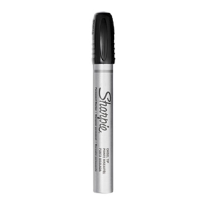 Sharpie Durable Metal Barrel Permanent Marker, Broad Chisel Tip, Black