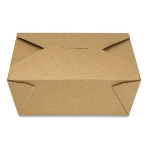 48oz Reclosable Kraft Take-Out Box, #8, Containers, Paper, 300/cs