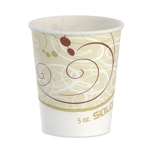SOLO Symphony Design Paper Water Cups, 5 Oz, 100/pack