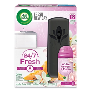 Freshmatic Ultra Automatic Starter Kit, Automatic Sprayer/5.89 oz White Flowers and Melon Summer Delights/AA Battery/4/Carton