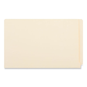 Universal Deluxe Reinforced End Tab Folders, Straight Tabs, Legal Size, 0.75" Expansion, Manila, 100/Box