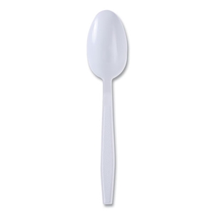 Boardwalk Heavyweight Wrapped Polypropylene Cutlery, Teaspoon, White, 1,000/ct