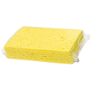 Prime Source Utility Sponge, Yellow, 3.38" x 6.25" x 1", 1/CS/24 20/CS