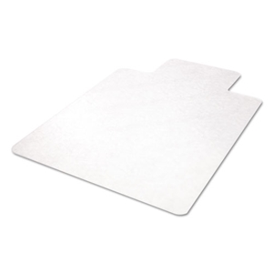 deflect-o EconoMat All Day Use Chair Mat for Hard Floors, Flat Packed, 45 x 53, Wide Lipped, Clear