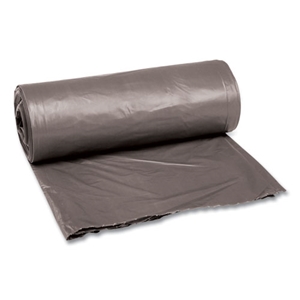 Boardwalk Low-Density Waste Can Liners, 30 gal, 0.95 mil, 30x36, Gray, Perforated Roll, 100/cs