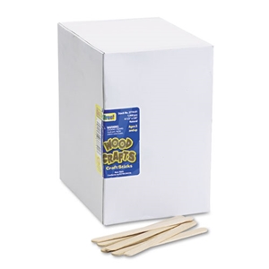 Creativity Natural Wood Craft Sticks, 4.5" X 0.38", Economy Grade Wood, Natural, 1,000/box