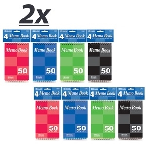 Details about   Memo Books,Top Bound Spiral 3 x 5'' 8-Pack 50 Sheets Per Book 