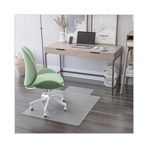 deflect-o EconoMat All Day Use Chair Mat for Hard Floors, Flat Packed, 46 x 60, Lipped, Clear