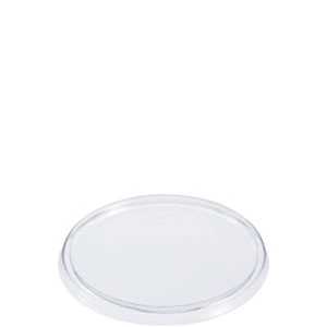 Clear Oriented Polystyrene Flat Non-vented Lid 10/100