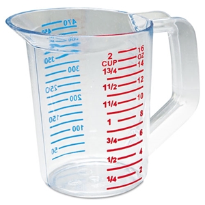 RubbmdComm Bouncer Measuring Cup, 16 Oz, Clear