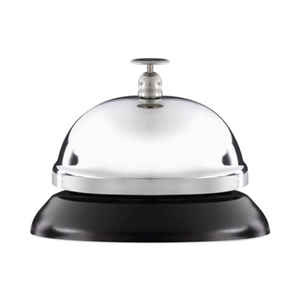 Universal Call Bell, 3.38" Diameter, Brushed Nickel