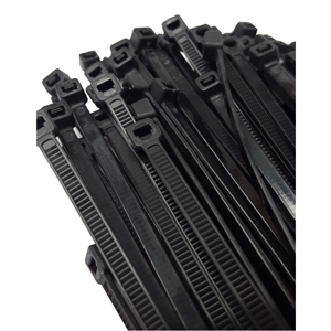 100 PCS 11 INCH CABLE TIES NYLON BLACK 120 LBS UV WEATHER RESISTANT WIRE CABLE